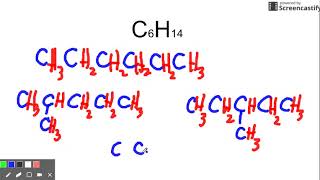 Structural Isomerism for C6H14 [upl. by Morita270]