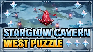 West of Starglow Cavern Puzzle Solving Dragonspine Genshin Impact [upl. by Harrow]