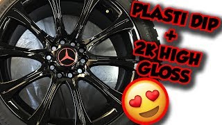 How To Spray 2K High Gloss Plasti Dip Rims [upl. by Etnaihc]