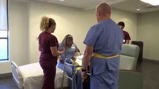 Physical Therapy Transfer Training  How To Transfer From Wheelchair To Bed [upl. by Hilten]