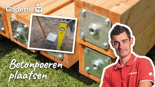 Betonpoeren plaatsen stellen en uitlijnen [upl. by Andras223]