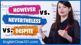 What’s the difference HOWEVER vs NEVERTHELESS vs DESPITE  Basic English Grammar [upl. by Skeie751]