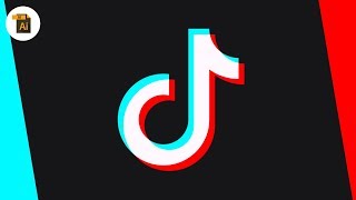 Illustrator Blend Modes Are AWESOME  TIK TOK LOGO [upl. by Thorin]