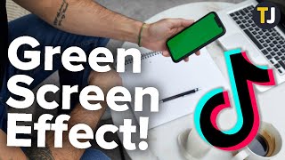 Adding Pictures to Your Background in TikTok Green Screen Effect [upl. by Karole605]