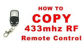 How to copy 433MHz RF Remote Control [upl. by Zaid]