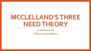 Motivation McClellands three need theory [upl. by Yzmar19]