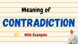 Daily vocabulary  Contradiction Meaning  Vocabgram [upl. by Hellene]