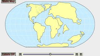 Pangea and Continental Drift 2 Animation [upl. by Ahael]