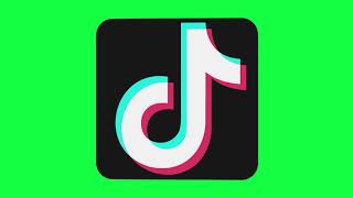 TikTok Icon Green Screen Logo Loop Chroma Animation [upl. by Sklar]