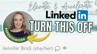 How to Remove Linkedin Open to Work LinkedIn Tutorial [upl. by Ythomit]