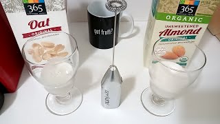 Oat Milk vs Almond Milk part 2 Frothing Test [upl. by Ardnic]