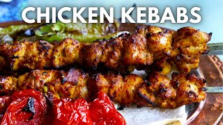 Turkish Chicken Shish Kebab  Succulent Chicken Skewers  ASMR COOKING [upl. by Kind]