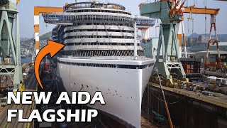 The Construction of 300 METRE AIDAprima  CRUISE SHIP  CINEMATIC TIMELAPSE 4K [upl. by Trinette564]