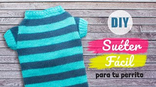 ¡Haz este adorable Suéter Básico en punto Jersey para tu perrito [upl. by Ruben93]