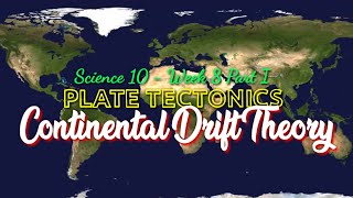 CONTINENTAL DRIFT THEORY  SCIENCE 10  Week 8 Part I [upl. by Leis]