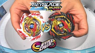 HYPERSPHERE BATTLE ERASE DEVOLOS vs VENOM DEVOLOS Beyblade Burst Rise [upl. by Ardnahsal]