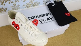 Comme Des Garcons Converse Sneakers amp CDG Play T Shirt Review [upl. by Glarum]