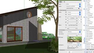 Outdoor CineRender Scene  ARCHICAD Training Series 3  6284 [upl. by Dlorag]