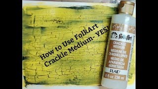 QUICKIEHow to Use FolkArt Crackle Medium YUMO [upl. by Cadell]