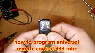 ⚡how to program a 433 mhz universal remote control [upl. by Naleek361]