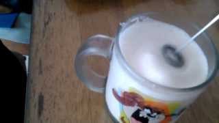 Aerolatte Review Frothing Cold Milk In Under 1 Minute [upl. by Ellerahs]